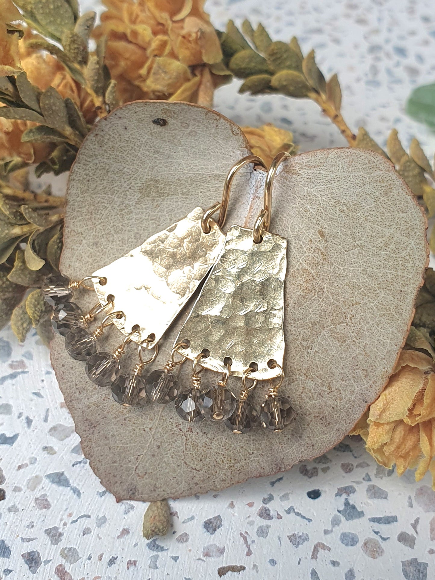Hammered Paddle - Smokey Brown Crystal