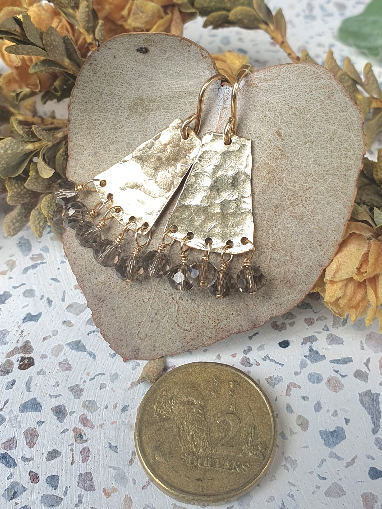 Hammered Paddle - Smokey Brown Crystal